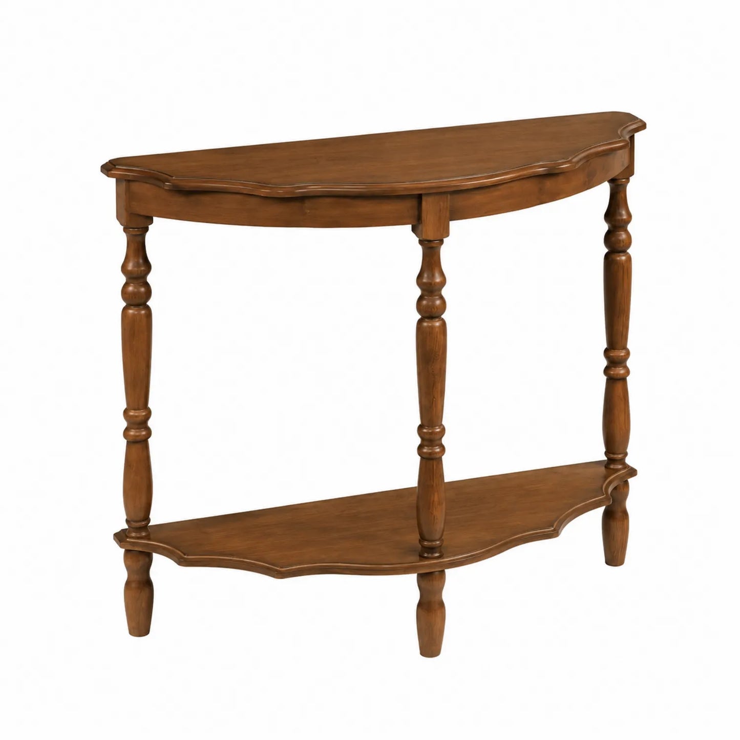 Console Demi-lune en Bois Marron 90x30x75 cm