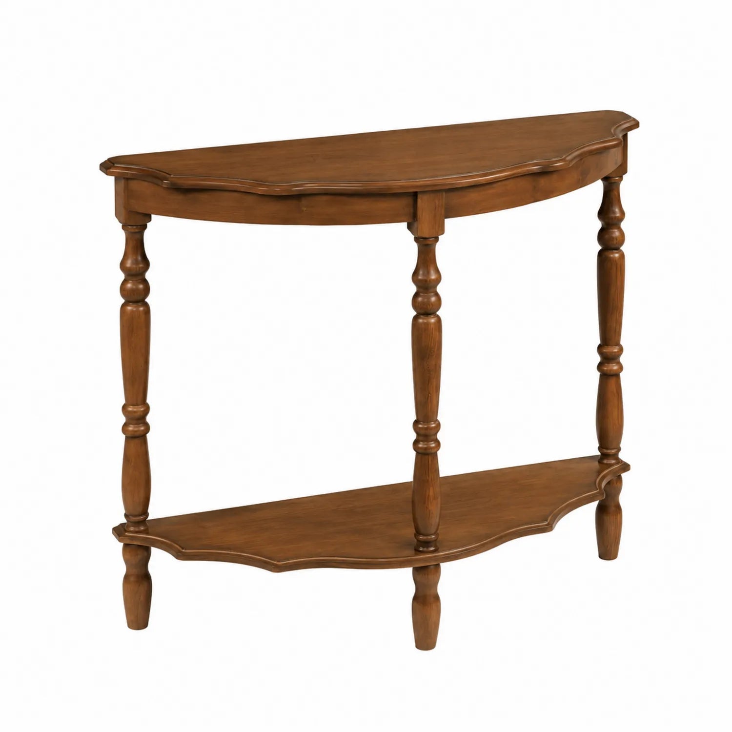 Console Demi-lune en Bois Marron 90x30x75 cm