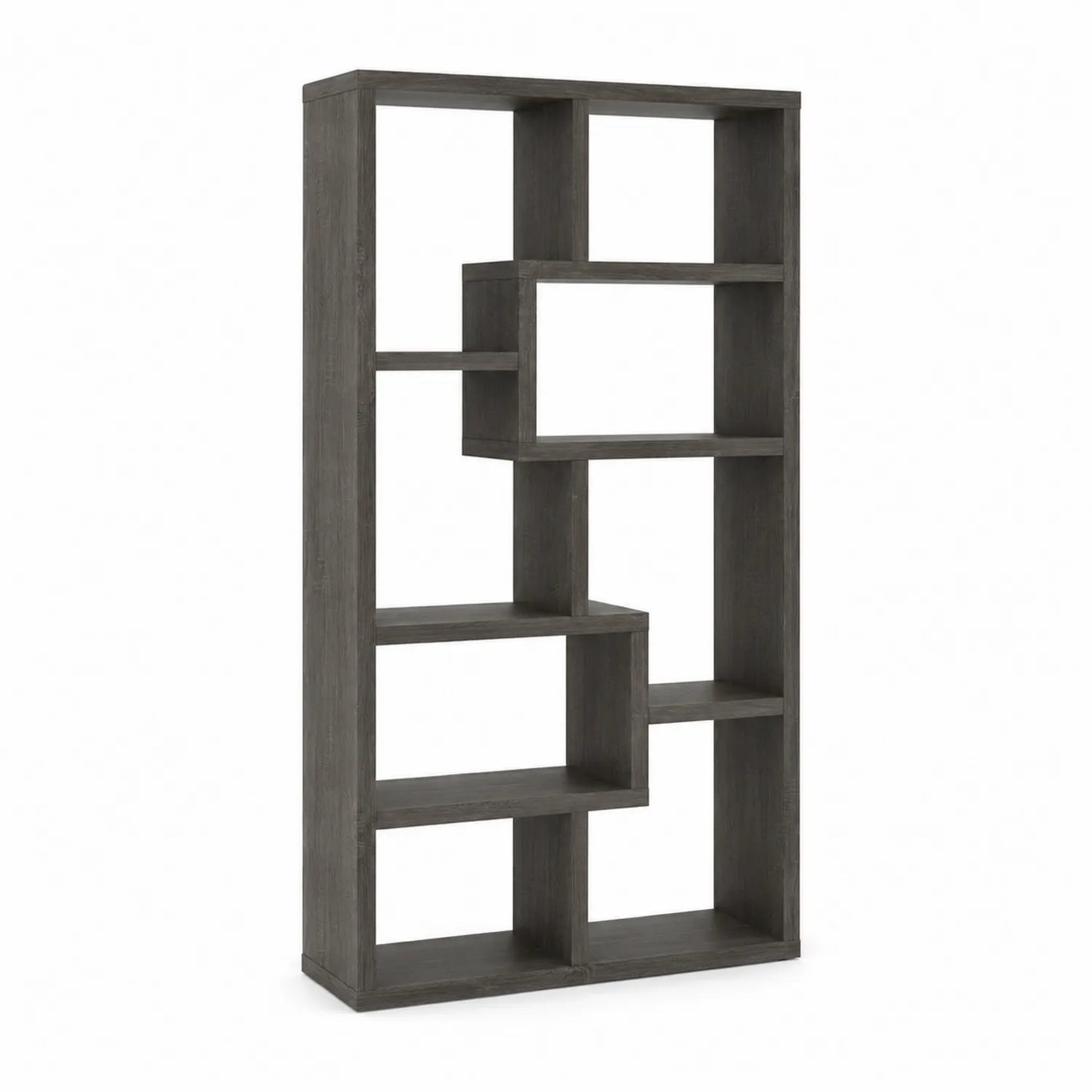 Étagère en Bois Composite Gris 8 Compartiments 190 cm