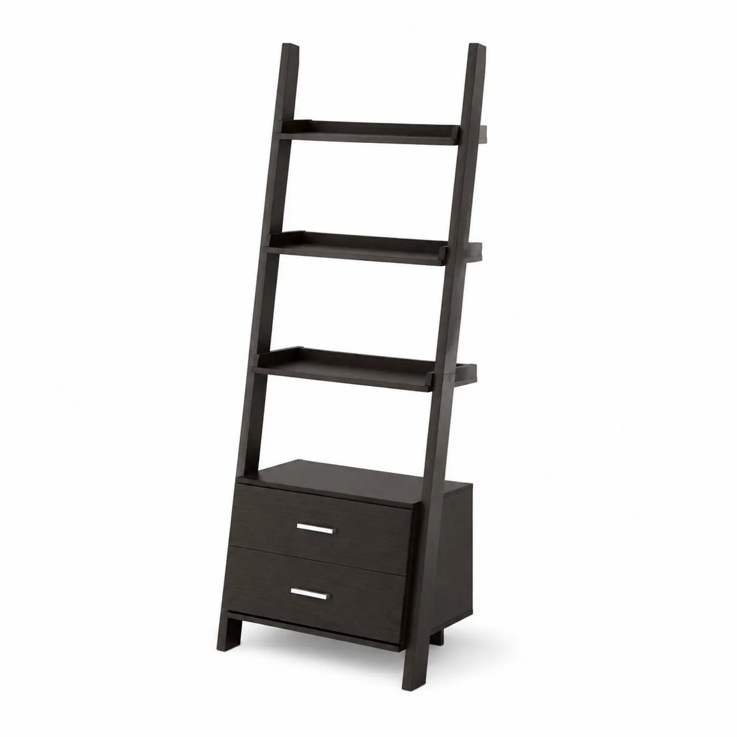 Étagère en bois noir avec tiroirs 180 cm