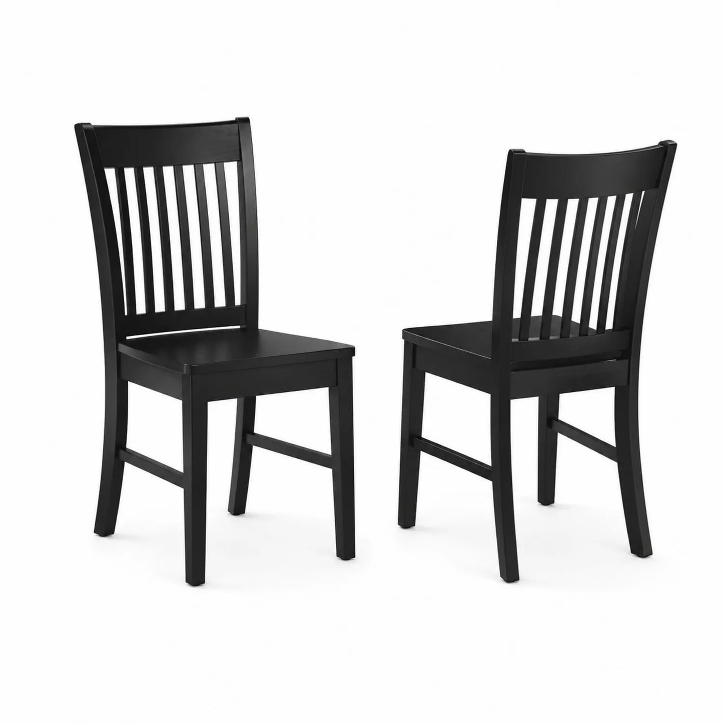Chaises en bois de hêtre noir ensemble de 2